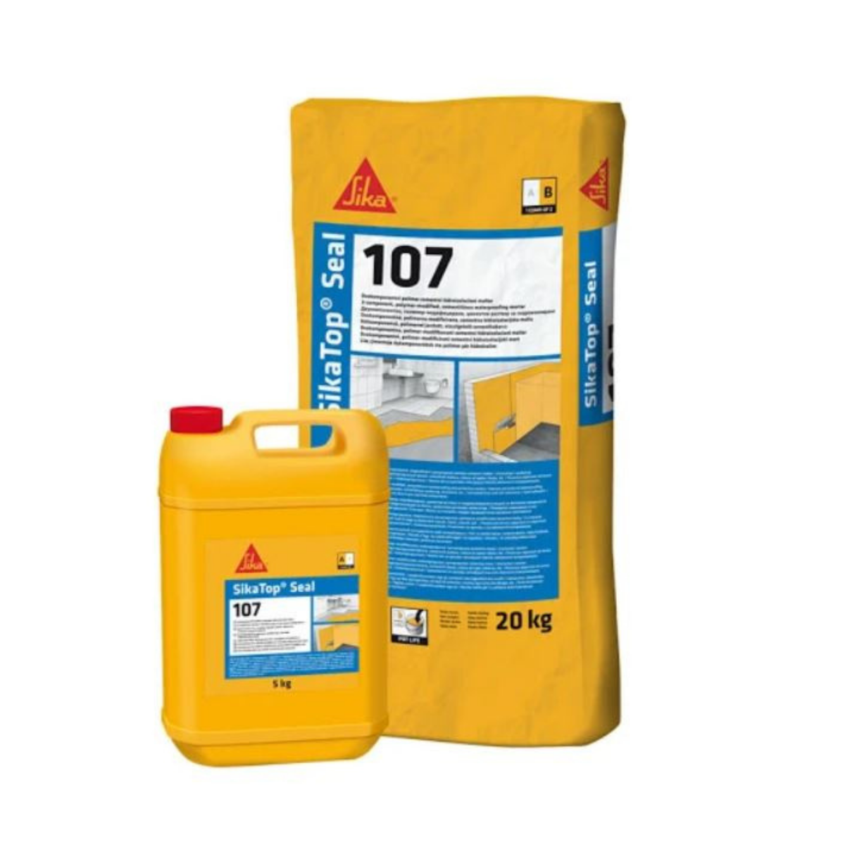 SikaTop® Seal-107 Yarı Elastik 25 Kg Set (Su Yalıtım Malzemesi)