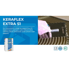 Mapei Keraflex Extra S1 Gri 25 Kg (Yüksek Performanslı Seramik Yapıştırıcı)