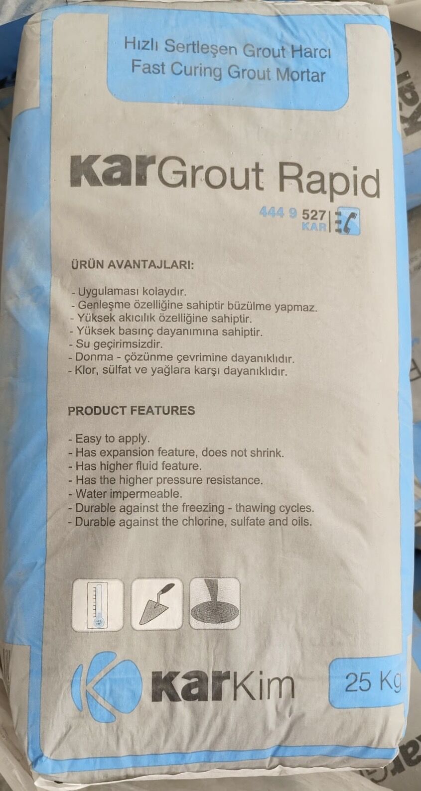 Karkim KarGrout Rapid 25 Kg (Grout Harcı)